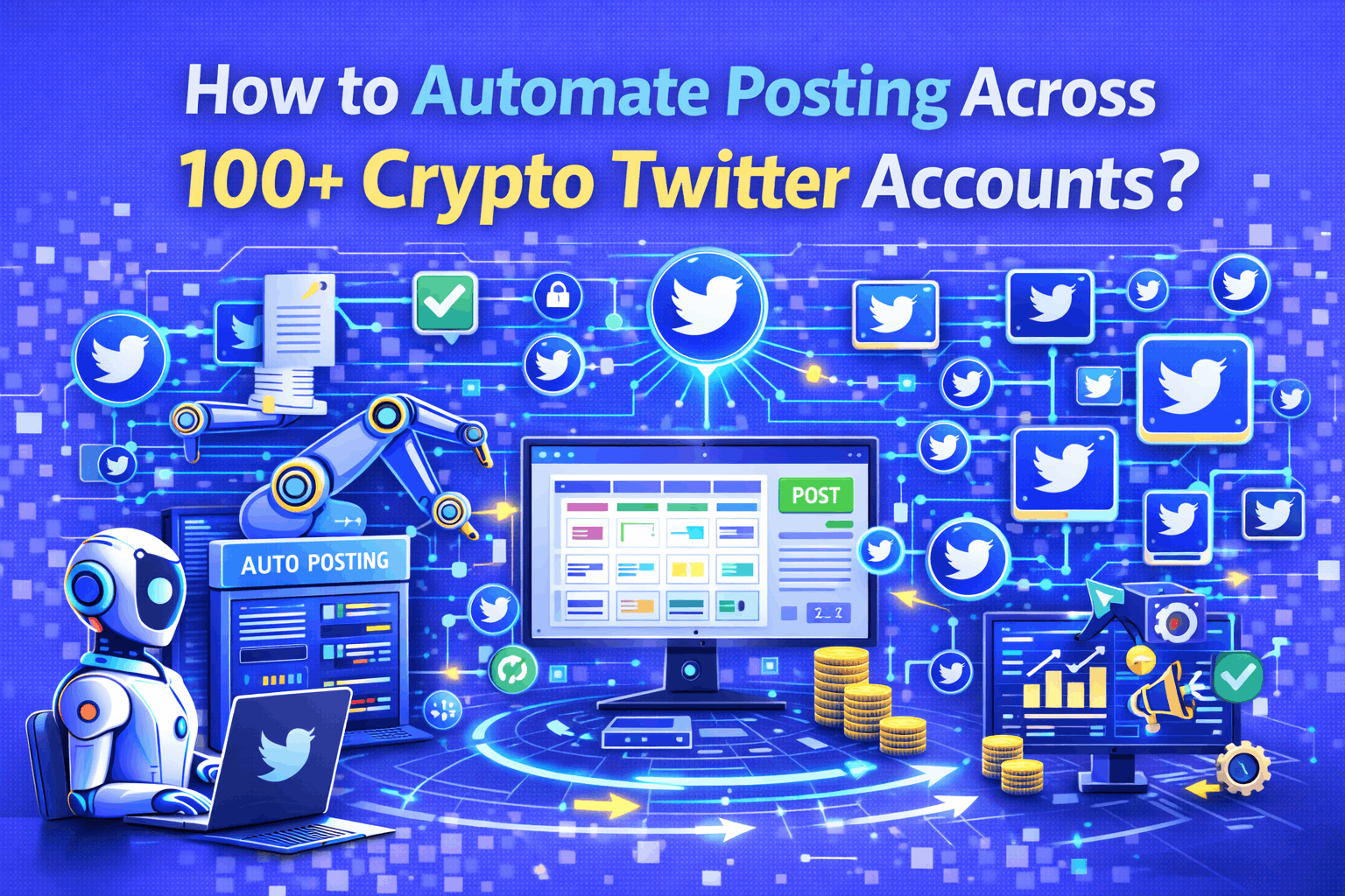 Automate Posting Across 100+ Crypto Twitter Accounts