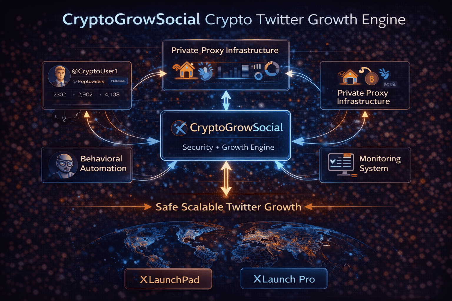 How CryptoGrowSocial Implements This Architecture?
