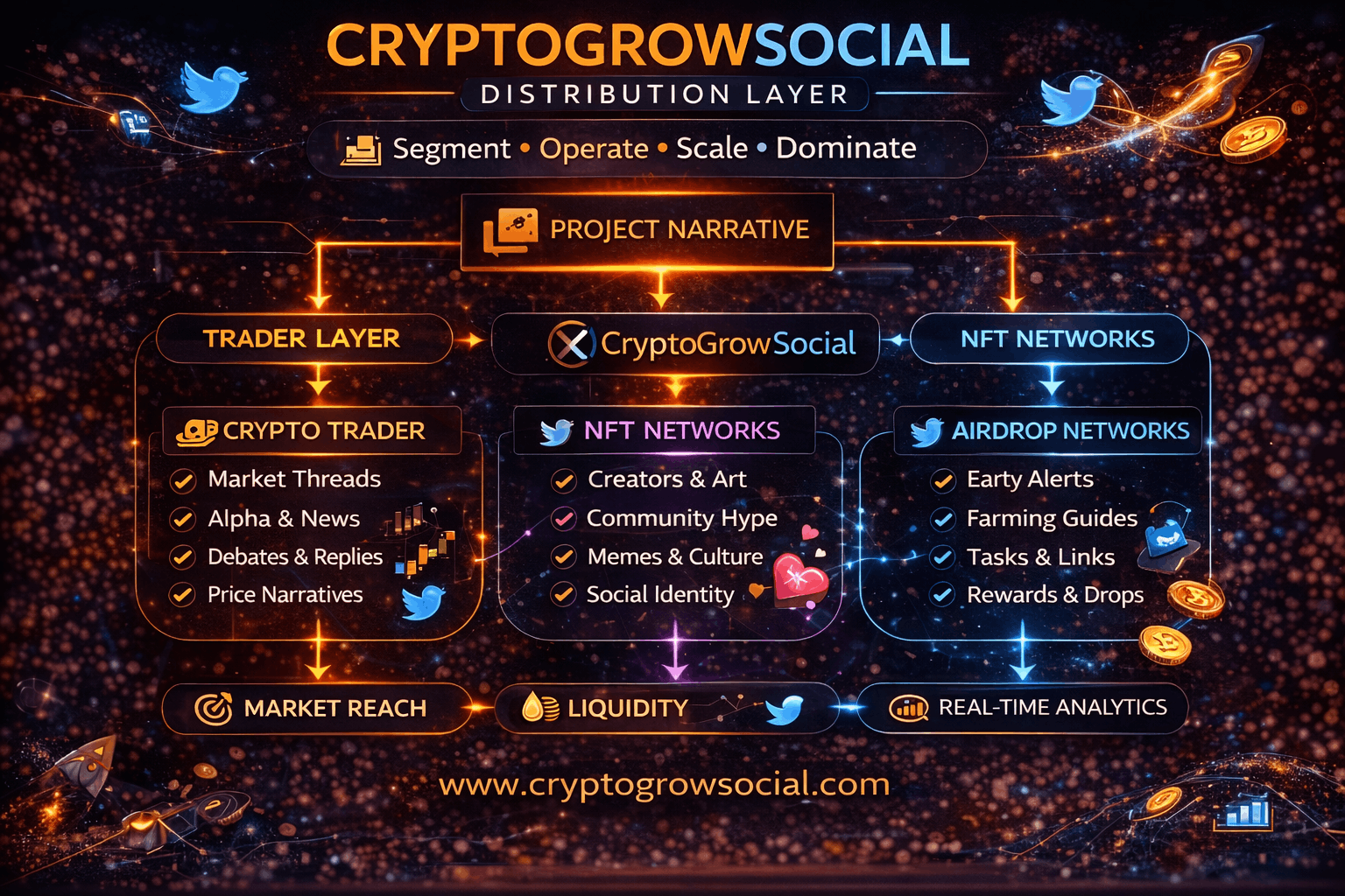 CryptoGrowSocial Distribution Layer