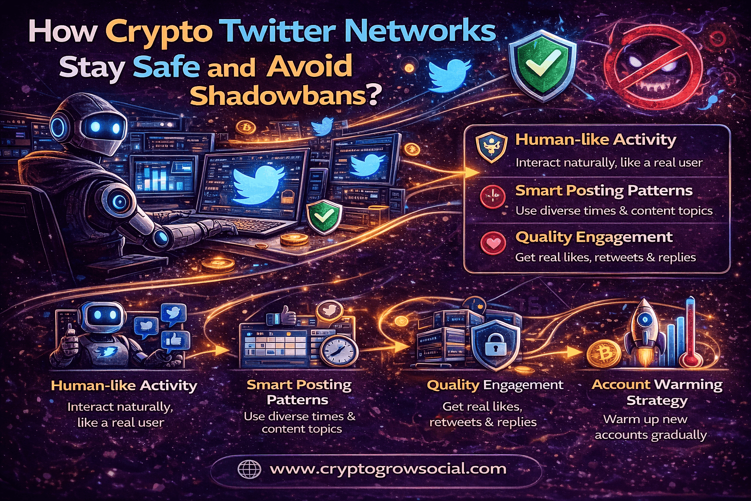 How Crypto Twitter Networks Stay Safe and Avoid Shadowbans