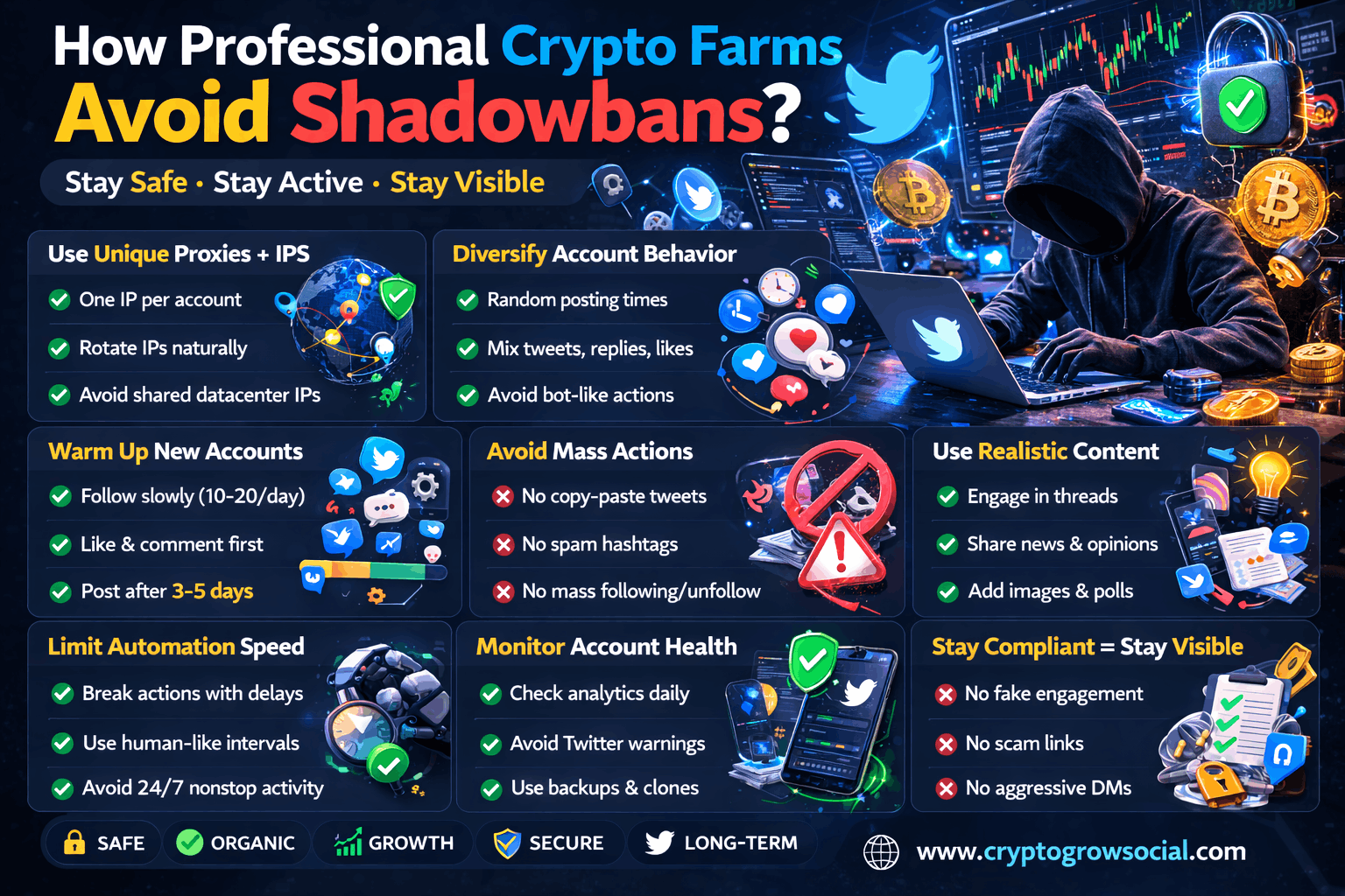 How Professional Crypto Avoid Shadowbans?