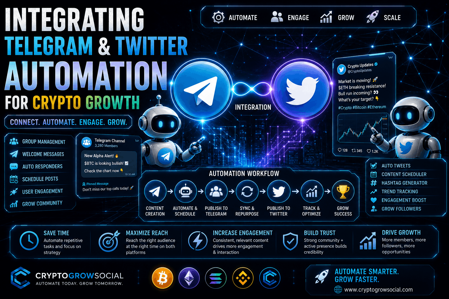 Integrating Telegram & Twitter Automation for Crypto Growth